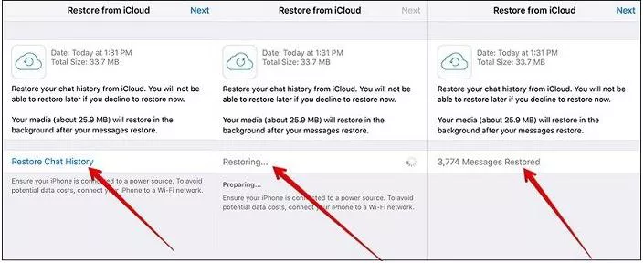 Restore WhatsApp chat history